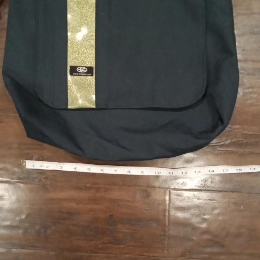 Navy Messenger Bag with Reflective Strip with Adjustable Straps